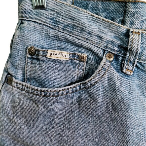 (729) Riders by Lee 90's Denim High rise Shorts Raw Hem Size 10P/27 - Picture 4 of 6